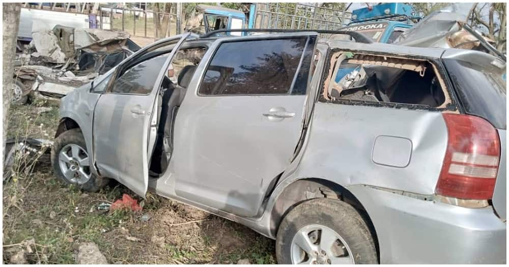 Cleopus Bwesigye's Toyota Wish car.