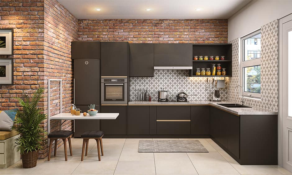 Brick wall kitchen designs