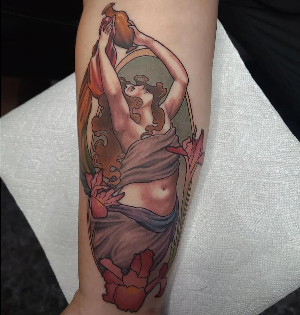 feminine greek goddess tattoos