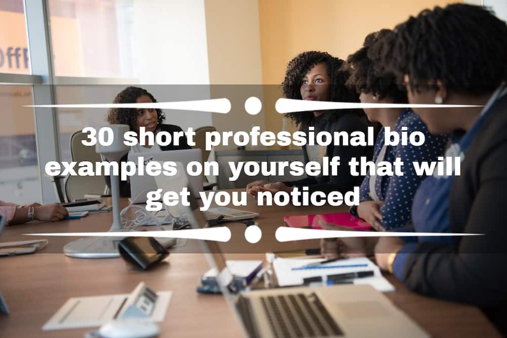 Short professional bio examples on yourself
