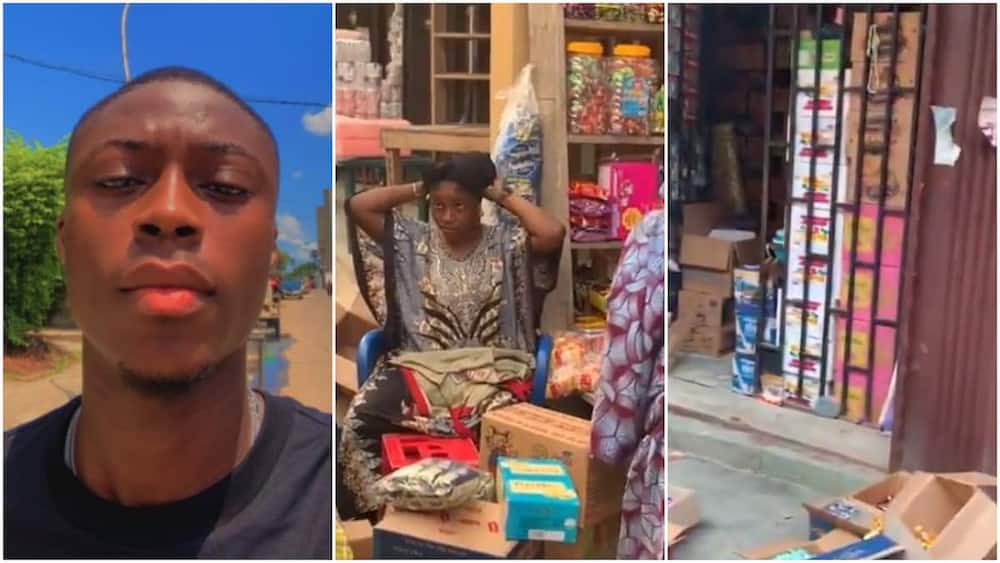 Young Nigerian man promotes his mum's provision store on Twitter, makes a video