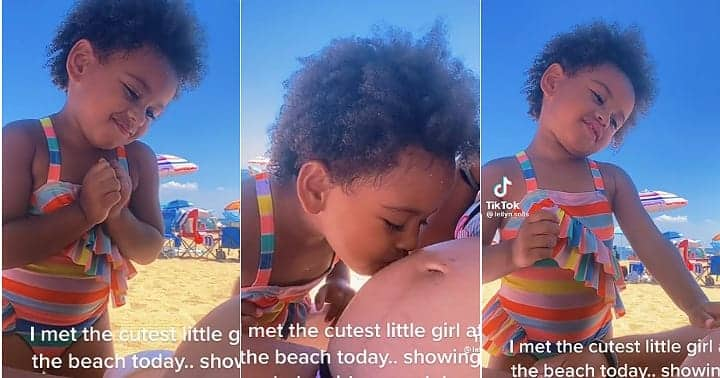 Little girl gushes over pregnant woman. Photo Credit: @leilyn.solis / TikTok.