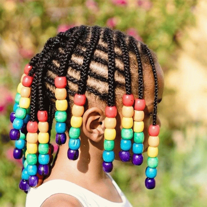 kids braided hairstyles with beads