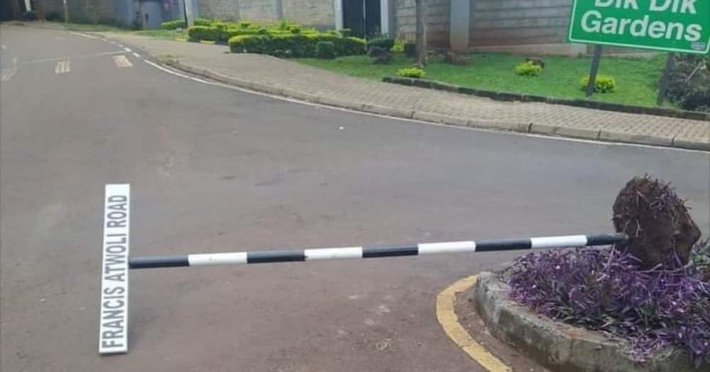 Kileleshwa: Francis Atwoli's Road Signage Re-erected after Vandalism