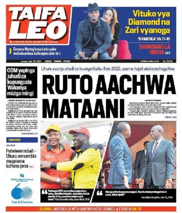 Kenya Newspapers Review for Friday July 26