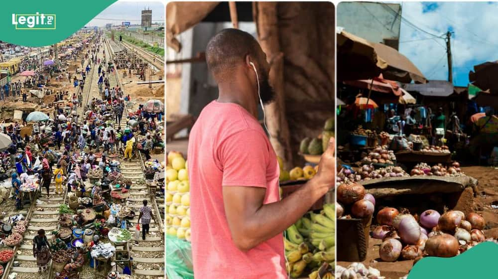 Photo of man in market