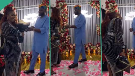 Drama as Lady Insists Her Man Kneels after He Tries to Propose on His Feet: "He Has Pride"