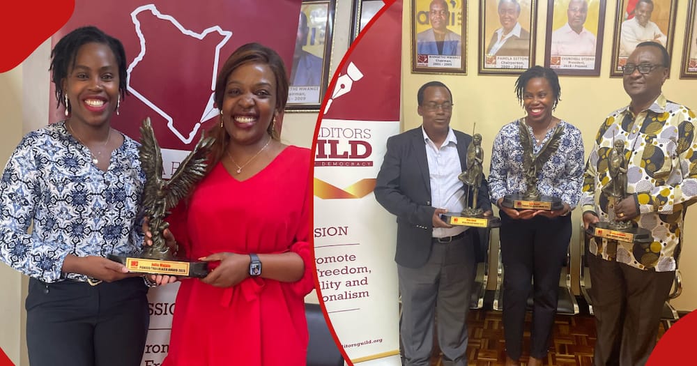 Julia Majale TUKO.co.ke Managing Director recieves Trailblazer award from Kenya Editor's Guild