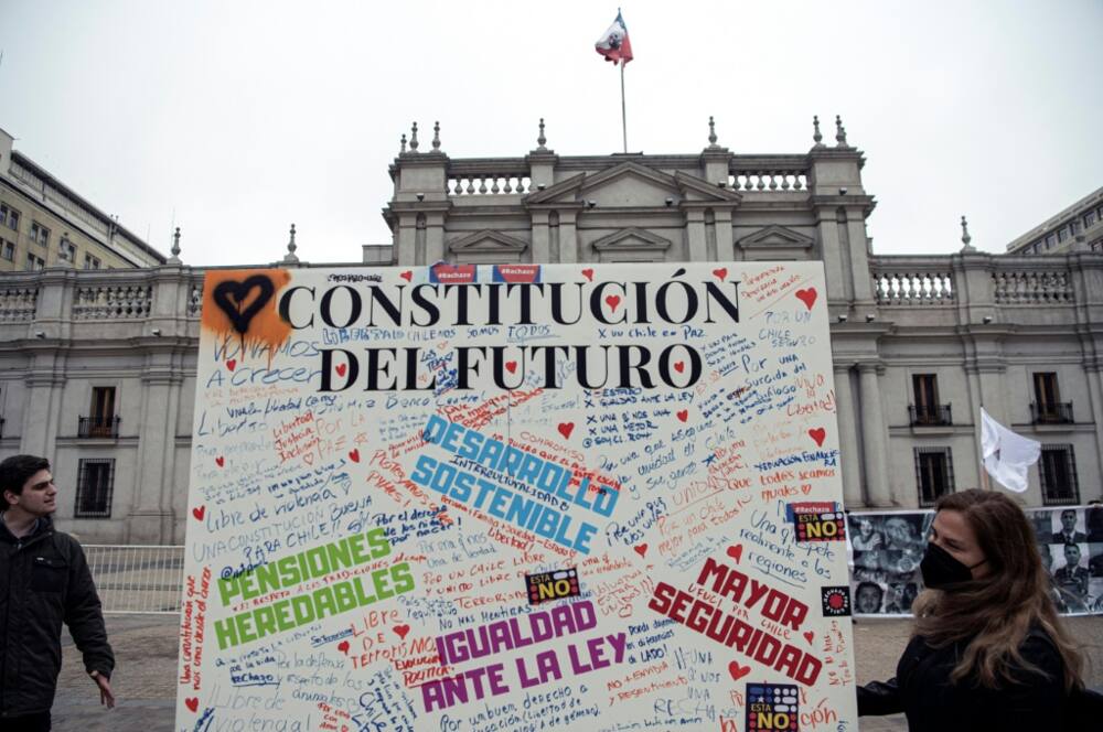 Despite an overwhelming majority of Chileans -- close to four-fifths -- voting previously to rewrite the constitution, opinion polls suggest the new document will be rejected when people vote on September 4, 2022