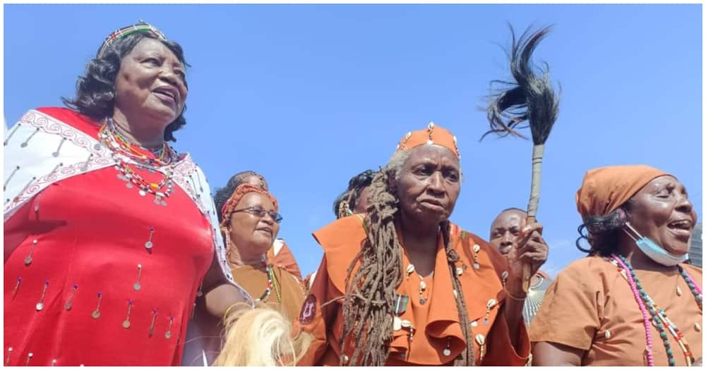 Historic Unfolding in Mt Kenya as Mama Ngina Shaves Field Marshall Muthoni  Kirima's Dreadlocks after 70 Years 