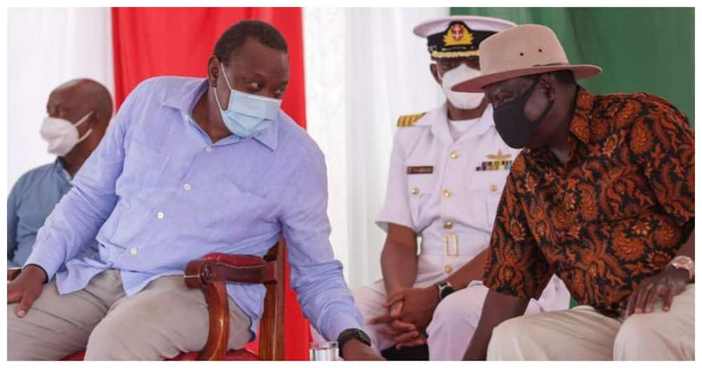 President Uhuru Kenyatta (l) and ODM chief Raila Odinga( r)