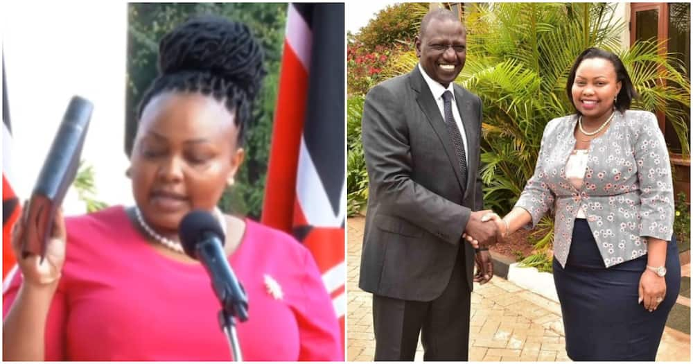 Millicent Omanga, William Ruto.