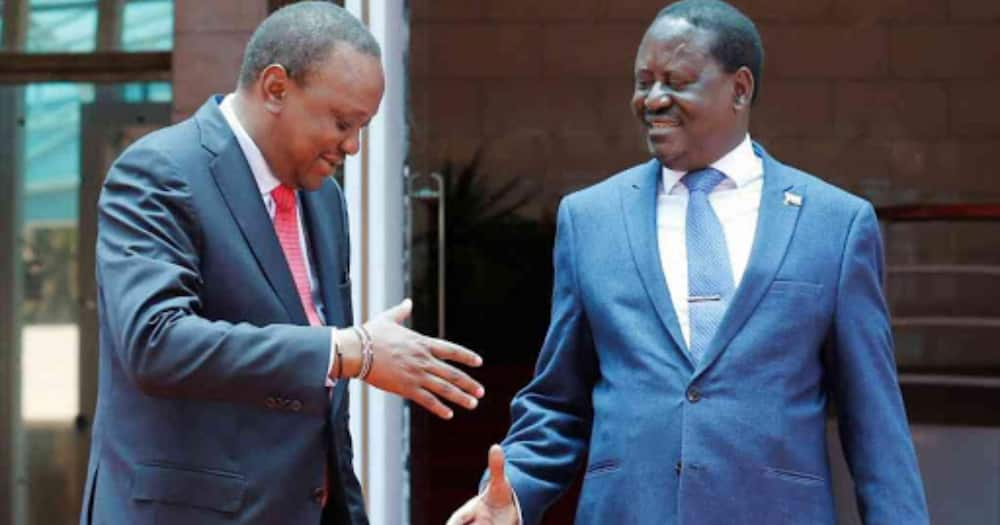 President Uhuru Kenyatta (r) and ODM leader Raila Odinga. Photo: ODM.