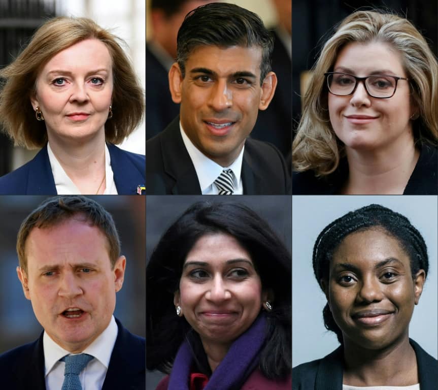 Six candidates remain in the running to replace UK Prime Minister Boris Johnson