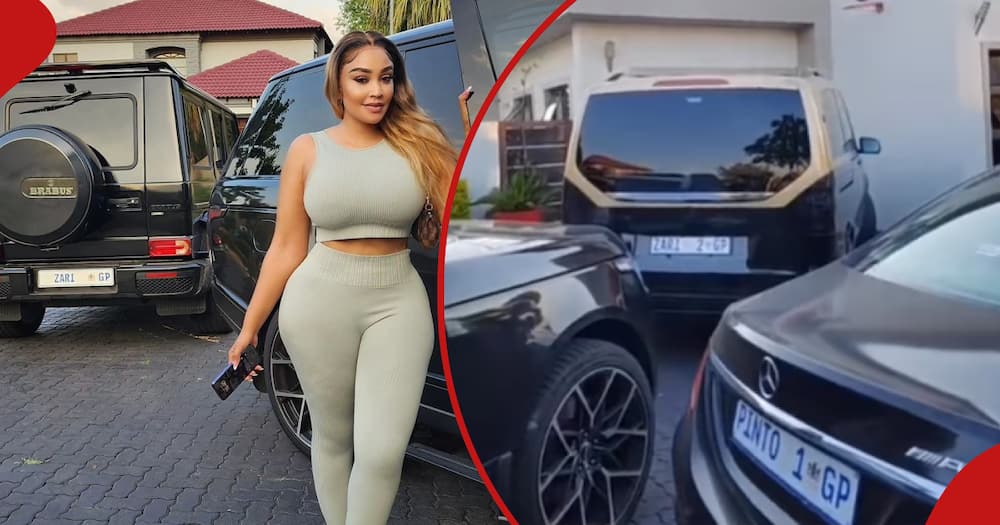 Zari Hassan shows off her cars.