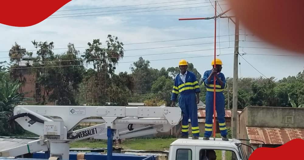 Kenya Power engineers on duty