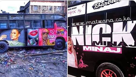 American rapper Cardi B thrilled by Kenyan matatu with her graffiti portraits