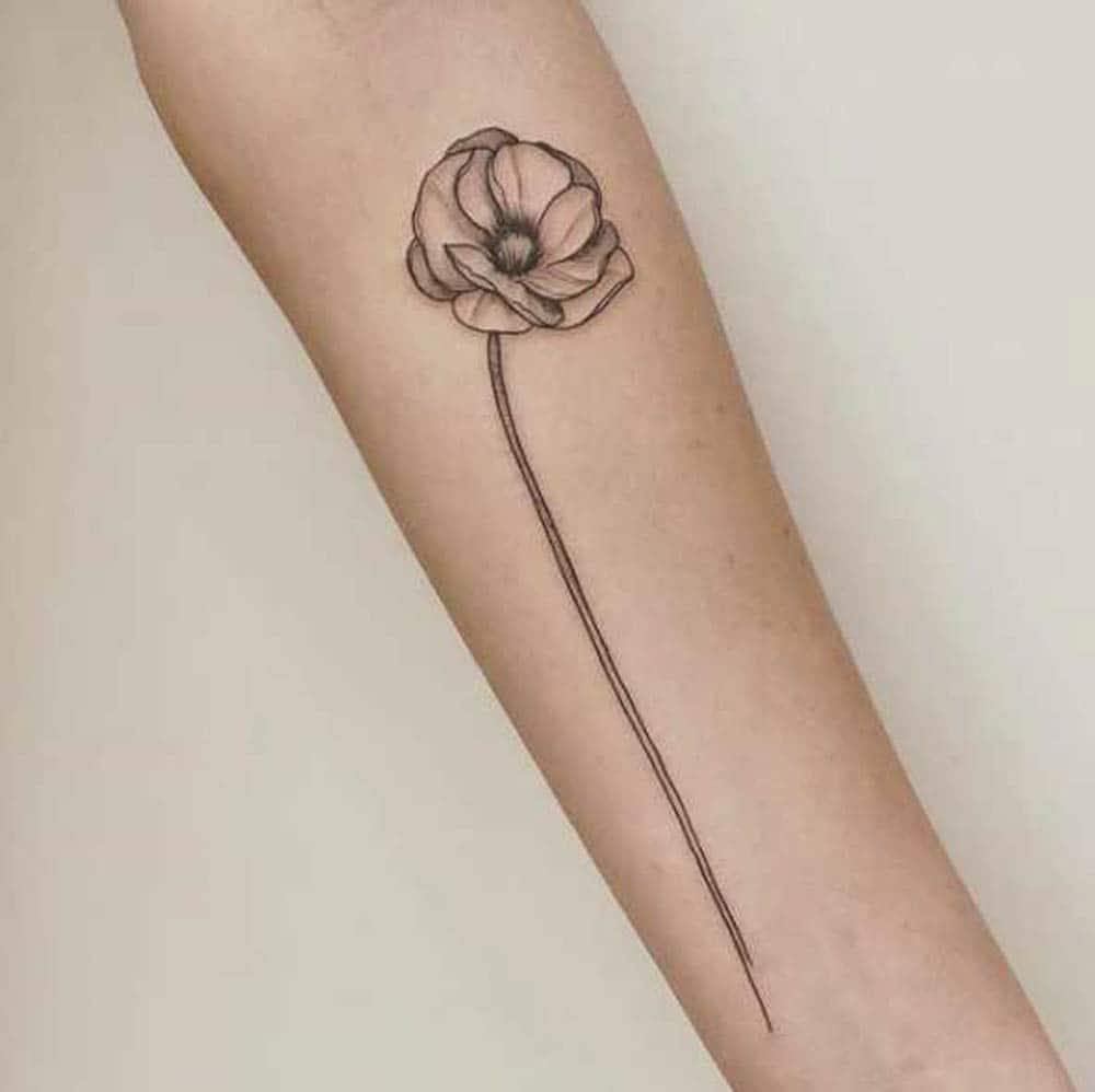 Obsessed with how simple yet detailed this piece is! Wildflower tattoo's  for the win! #tattoo #timeless… | Wildflower tattoo, Forearm tattoos, Small forearm  tattoos