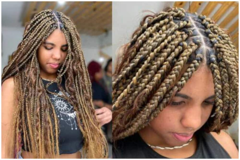 Goddess Braids / Box braids com cachos 