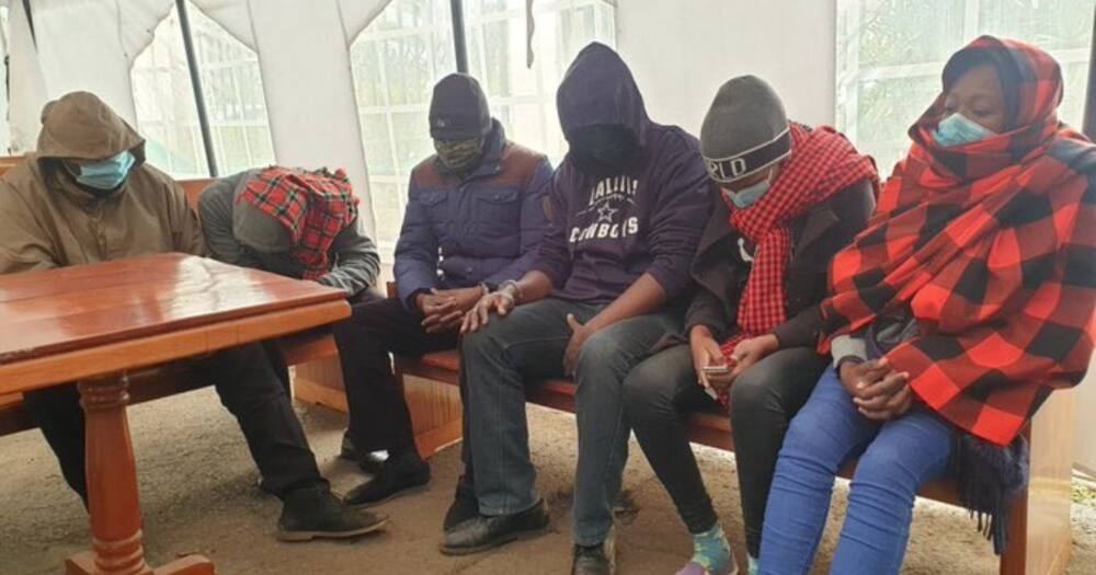 Six suspects in the Kianjokoma brothers killing. Photo: Nelson Havi.