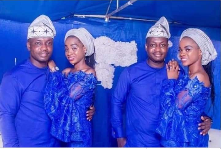 Twin sisters wed twin brothers in lovely wedding ceremony