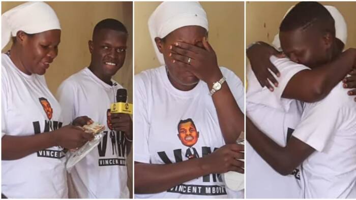 Vincent Mboya's Mum Breaks Down After He Gives Her His First Salary Worth KSh100k, Paid Vacation