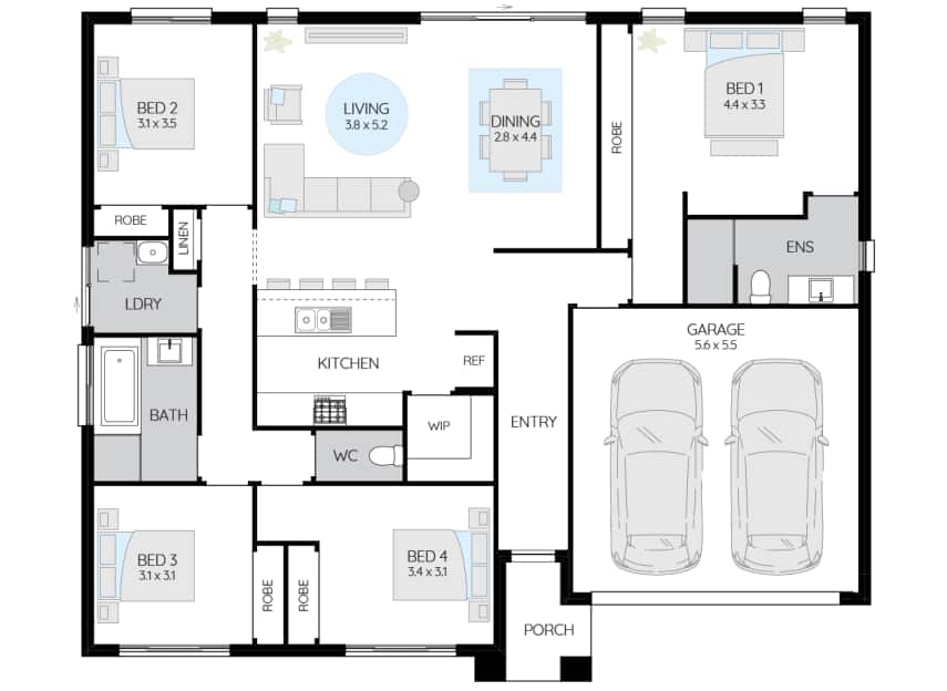 4 Bedroom House Floor Plan Design Floor Roma 4-bedroom-house-plan-muthurwa