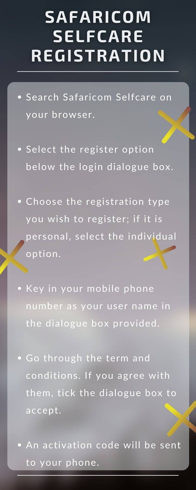 Safaricom Selfcare registration guide