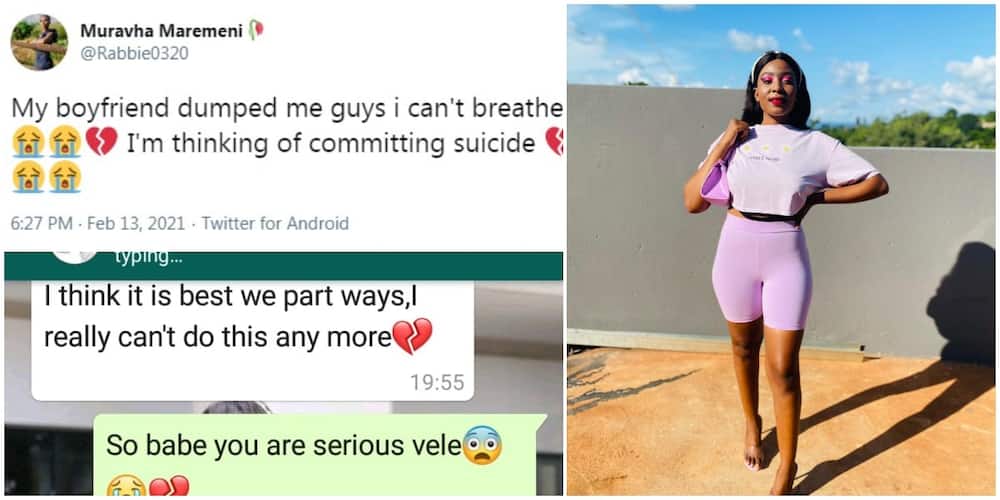 My boyfriend dumped me, I can't breathe: Lady in tears as her lover ends their relationship days before Val