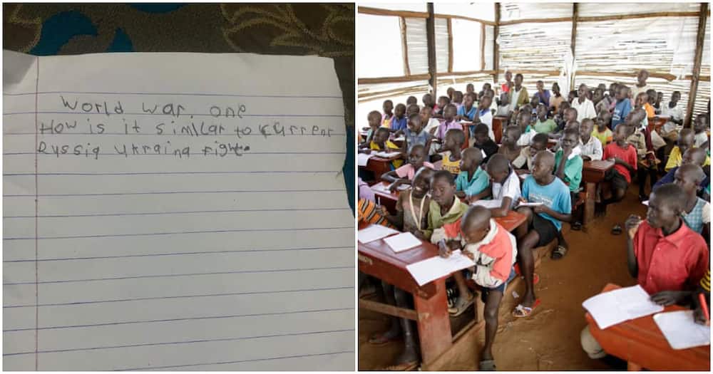 Reactions as Nigerian lady shares the 'hard' homework on Russia a primary 3 pupil was given stir reactions.