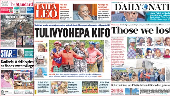 Kenyan Newspapers Review, May 1: MPs Question KDF Using KSh 38m to Clean KICC Pavements, Windows