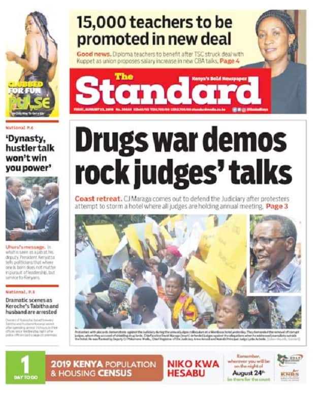 Kenyan newspapers review for August 23