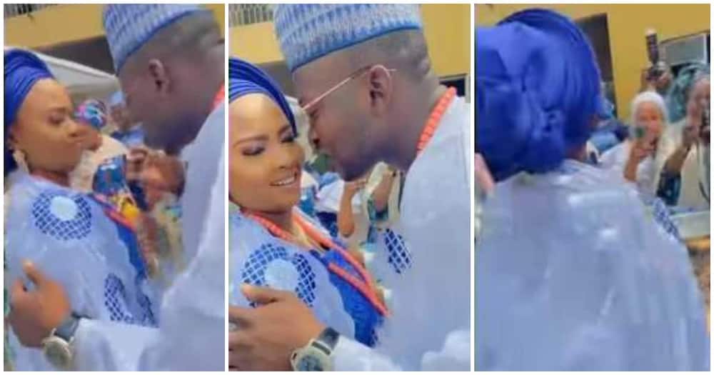 Video shows embarrassing moment Nigerian bride refused kissing her groom