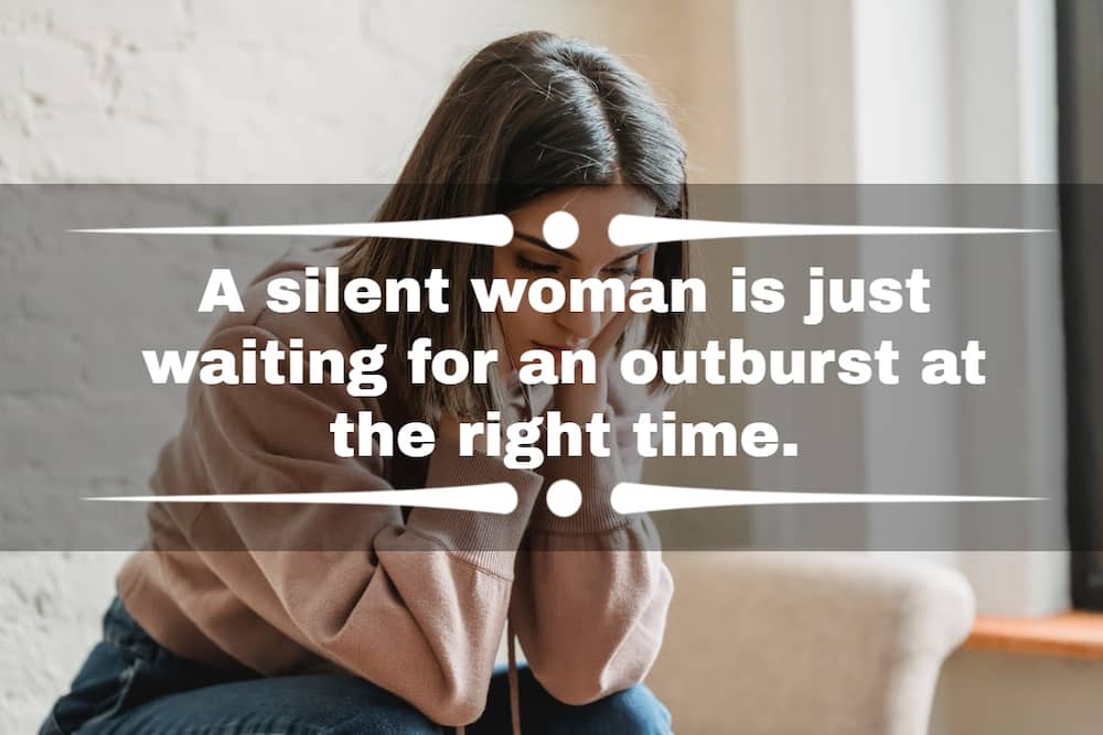 Quotes about a woman's silence