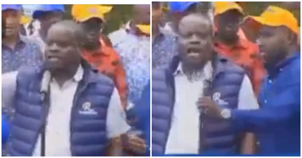 Kakamega: Raila Odinga Spotted Asking Junet to Take Microphone from MP Kizito during Rally