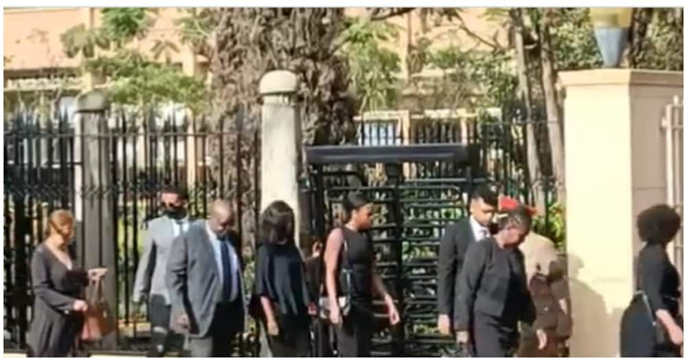 Mwai Kibaki's Children, Grandkids Arrive at Parliament Buildings to Pay Their Last Respects