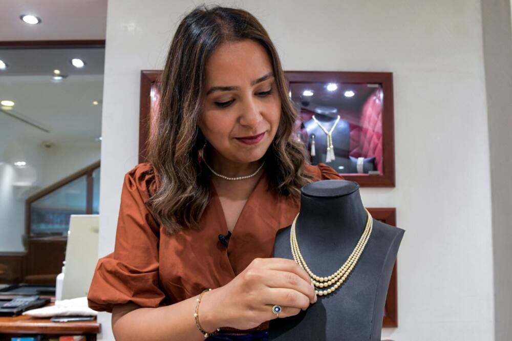Faten Mattar is one of the first women to work in the family business, one of the oldest pearl shops in Bahrain
