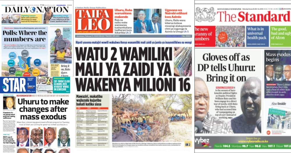 Kenyan Newspapers Review: Uhuru Set to Officially Endorse Raila for Presidency During Jubilee NDC