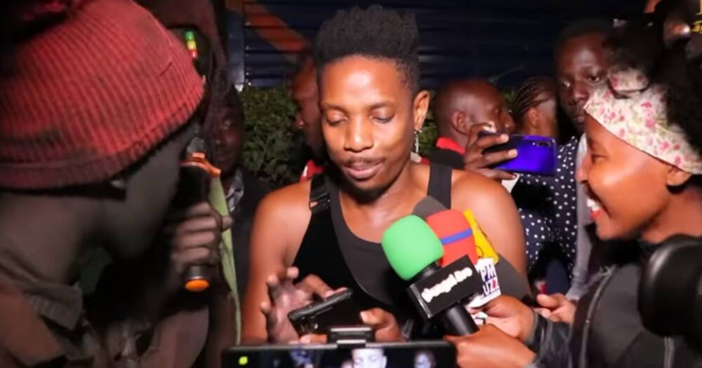 Eric Omondi gave his belongings to street kid musician Gathimiti.