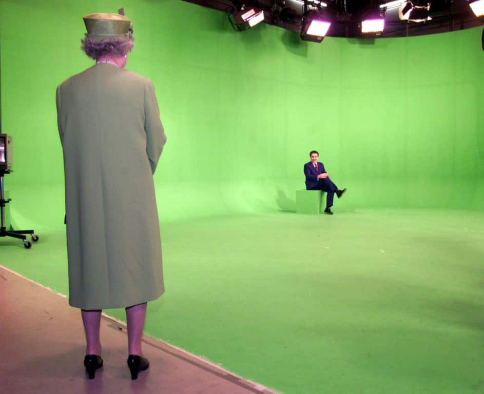 Media master? Britain's Queen Elizabeth II on a visit to a London television studio in 2001
