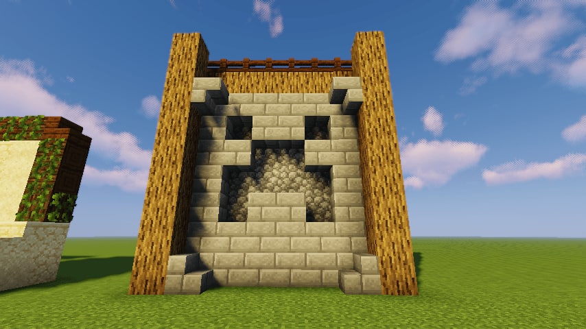 minecraft stone brick wall