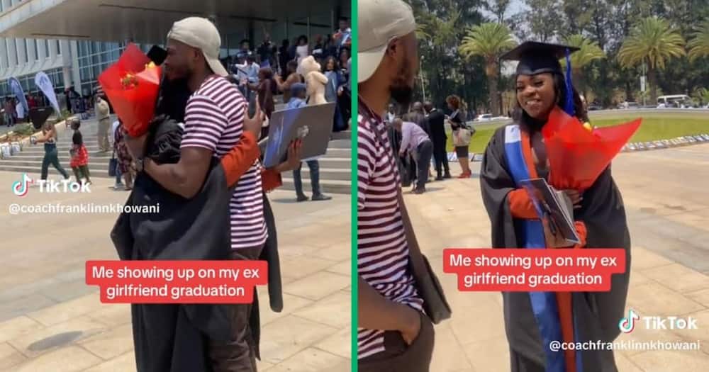 A man surprised his ex-girlfriend