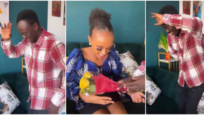 Eddie Butita Copies Moya David, Surprises Liz Jackson with Epic Birthday Dance, Flowers