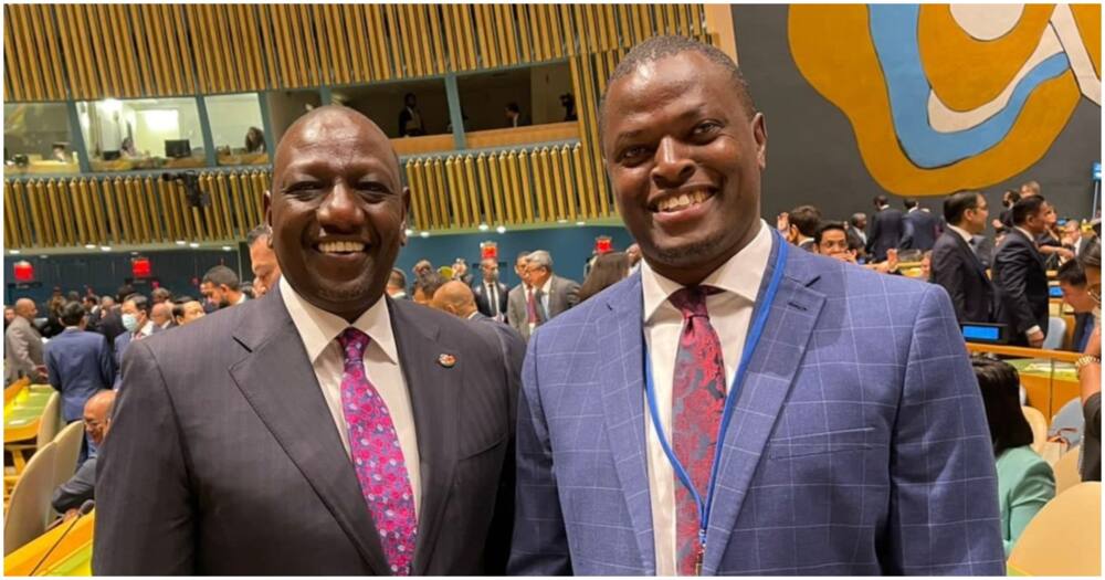 President William Ruto (l) and Kiharu MP Ndindi Nyoro. Photo: Ndindi Nyoro.