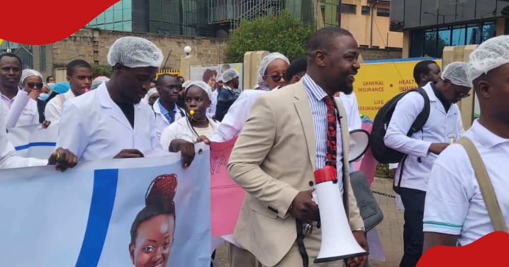 Kenya medics take to the streets.