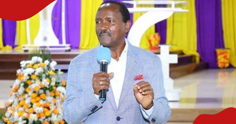 Wiper leader Kalonzo Musyoka speaking at a church service on March 17.