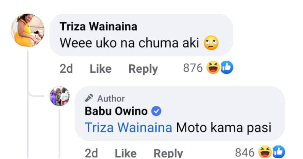 Babu Owino's response.