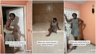“Empty House”: Lady Rents Apartment, Sits on Floor With No Furniture After Paying Landlord