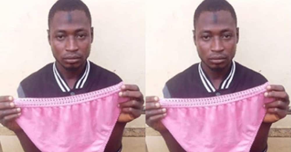A thief with stolen panty. Photo: Ndumba Wa Ndumba.