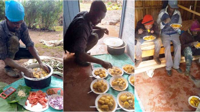 Passionate Cook Working at Mjengo Site Impresses Kenyans after Cooking Sweet Meal for Sick Employer